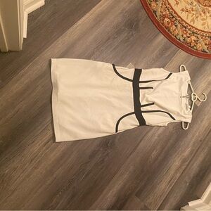 Elegant Black and White Mini Dress